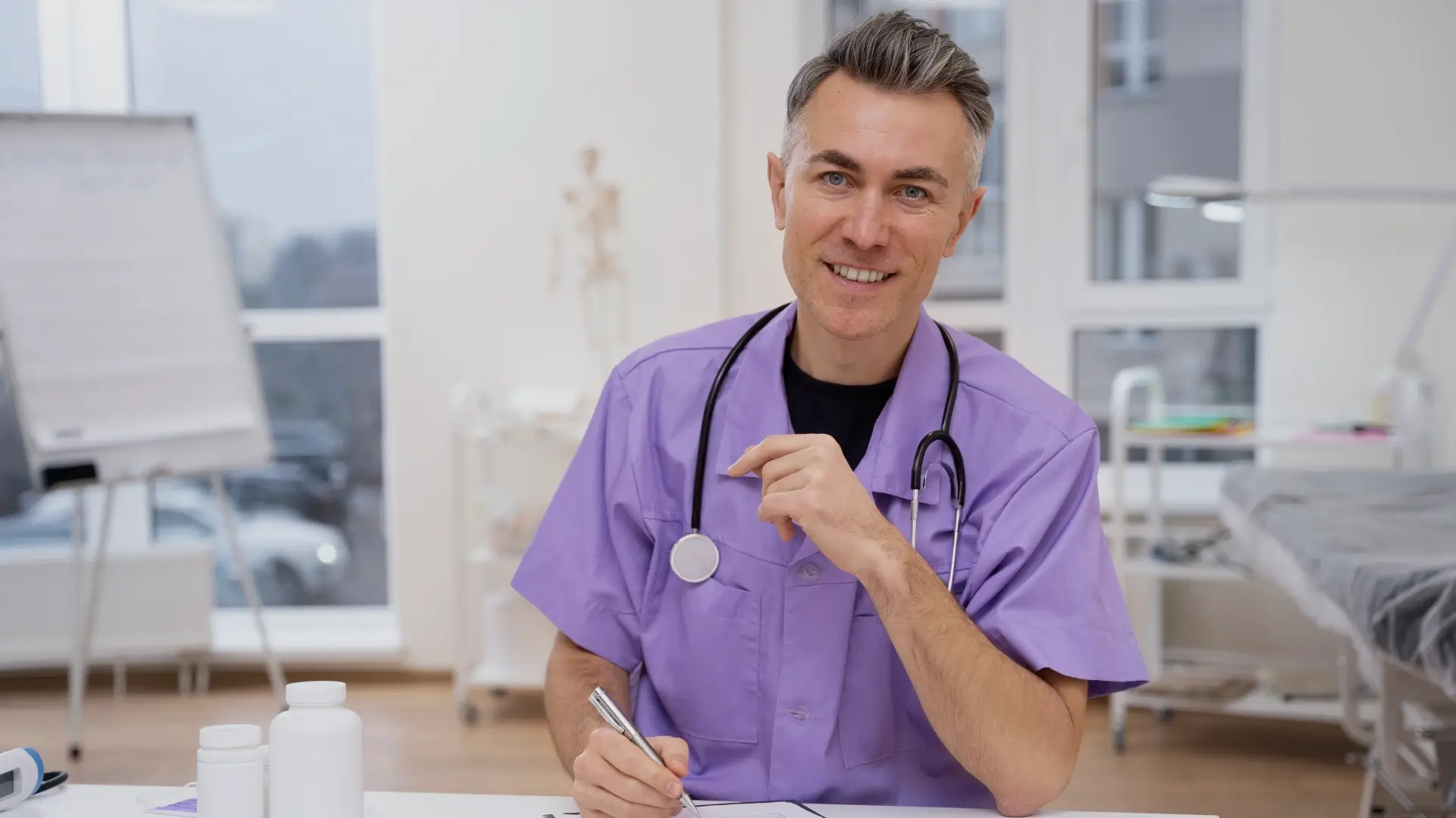 Family medicine doctor with patients at SCC West