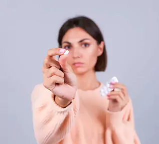 Topical medication being applied to treat skin infection